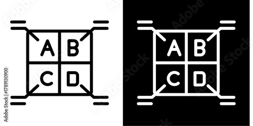 Market Segment  Icon Set White Style Collection