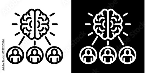 Brainstorming  Icon Set White Style Collection