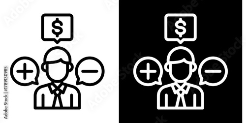 Consumer Behavior  Icon Set White Style Collection