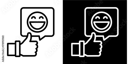 Feedback  Icon Set White Style Collection