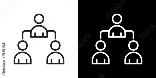 Hierarchy Icon Line Styles Vector Illustration 