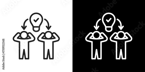 Idea Exchange Icon Line Styles Vector Illustration