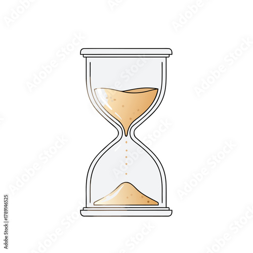 Elegant hourglass visualizes passing time and the urgency of deadlines for projects