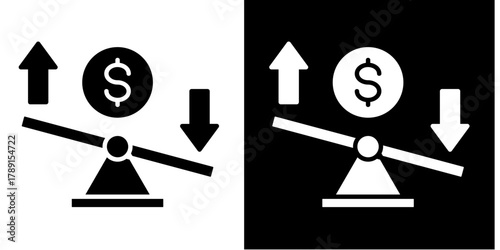 Variable Costs   Icon Set White Style Collection