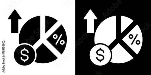 Margin Analysis   Icon Set White Style Collection