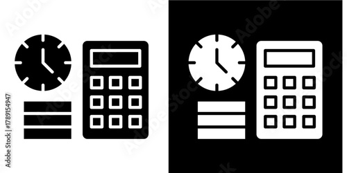 Estimation Tool   Icon Set White Style Collection