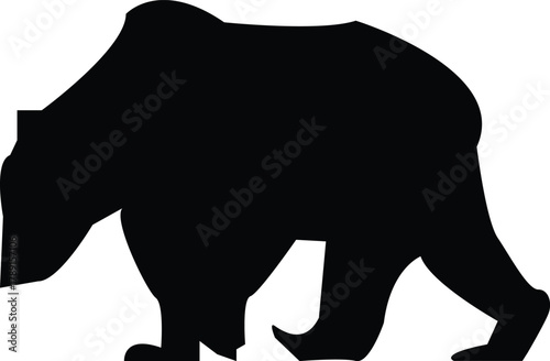 Strong and Stealthy A Silhouette of a Bear on the Prowl