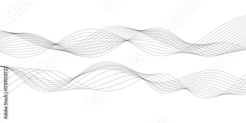 Abstract Lines in Wave-like Form, Perfect for Backgrounds and Design Elements