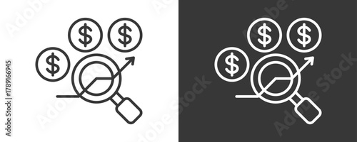 Analysis Icon Set Vector Collection Isolated In Black And White