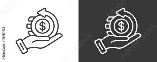 Saving Icon Set Vector Collection Isolated In Black And White