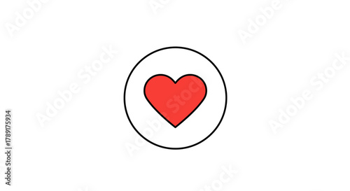 Love and Appreciation Simple Heart Icon Design for Valentine's Day and Beyond
