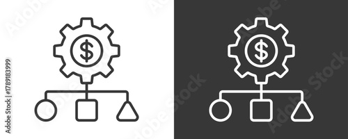 Allocation Icon Set Vector Collection Isolated In Black And White