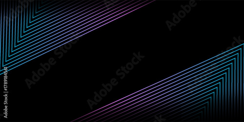 3D blue pink techno abstract background overlap layer on dark space with glowing lines shape decoration. Modern graphic design element future style concept for web banner flyer, card cover or brochure