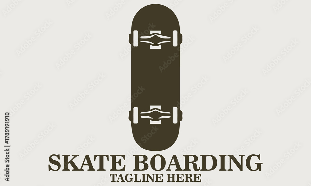 Naklejka premium Go skate boarding day icon. illustration vector skate boarding day and skate boarding day logo design