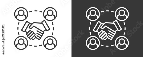 Relationship Icon Set Vector Collection Isolated In Black And White