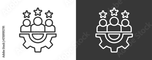 Customer Icon Set Vector Collection Isolated In Black And White