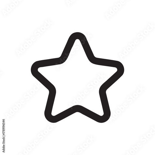 Simple outline of a fivepointed star