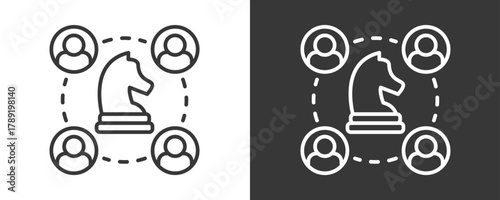 Strategy Icon Set Vector Collection Isolated In Black And White