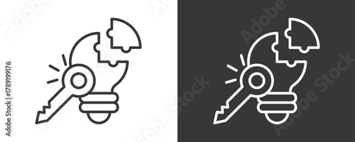 Solution Icon Set Vector Collection Isolated In Black And White