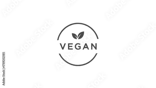 Vector illustration of vegan symbol with leaves inside a circle on a transparent background