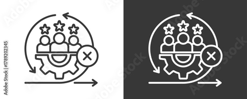 Failure Icon Set Vector Collection Isolated In Black And White