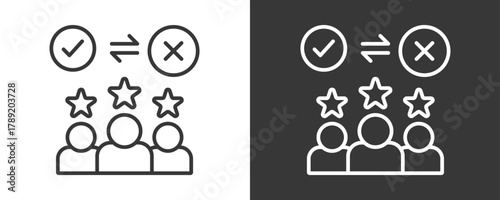 Expectation Icon Set Vector Collection Isolated In Black And White