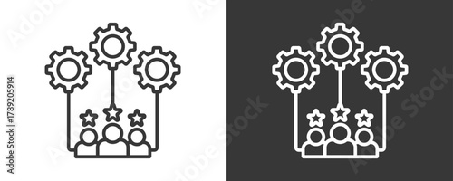 Framework Icon Set Vector Collection Isolated In Black And White