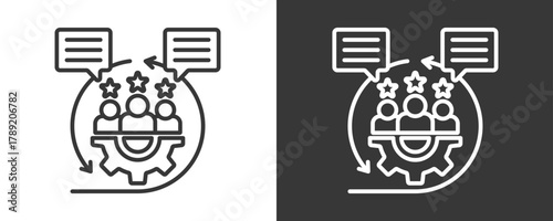 Customer Feedback Icon Set Vector Collection Isolated In Black And White