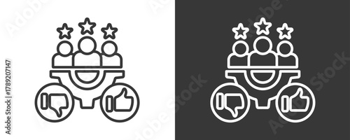 Feedback Icon Set Vector Collection Isolated In Black And White