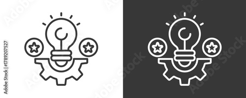 Innovation Icon Set Vector Collection Isolated In Black And White