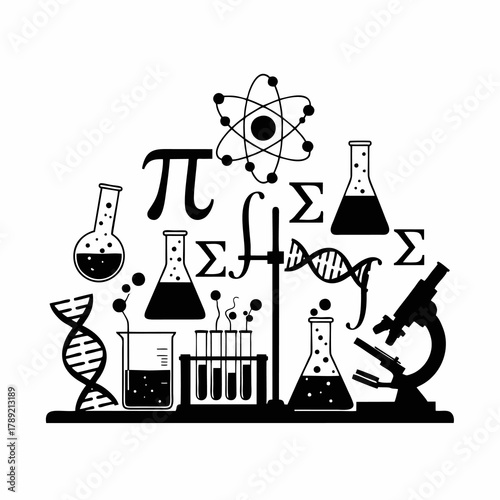 black science silhouette vector