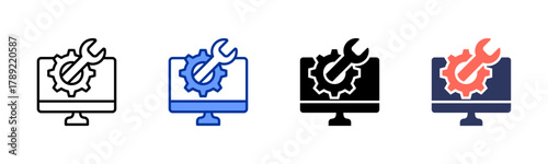 System Maintenance icon sheet multiple style collection