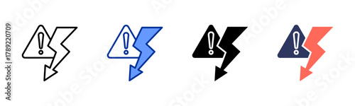 Energy Warning icon sheet multiple style collection