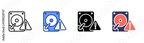 Hard Drive Crash icon sheet multiple style collection
