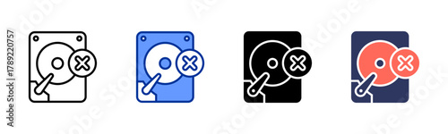 Disk Error icon sheet multiple style collection