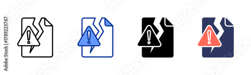 Corrupted File icon sheet multiple style collection