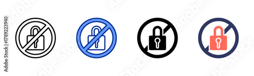 Forbidden Access icon sheet multiple style collection