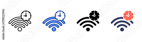 Connection Timeout icon sheet multiple style collection