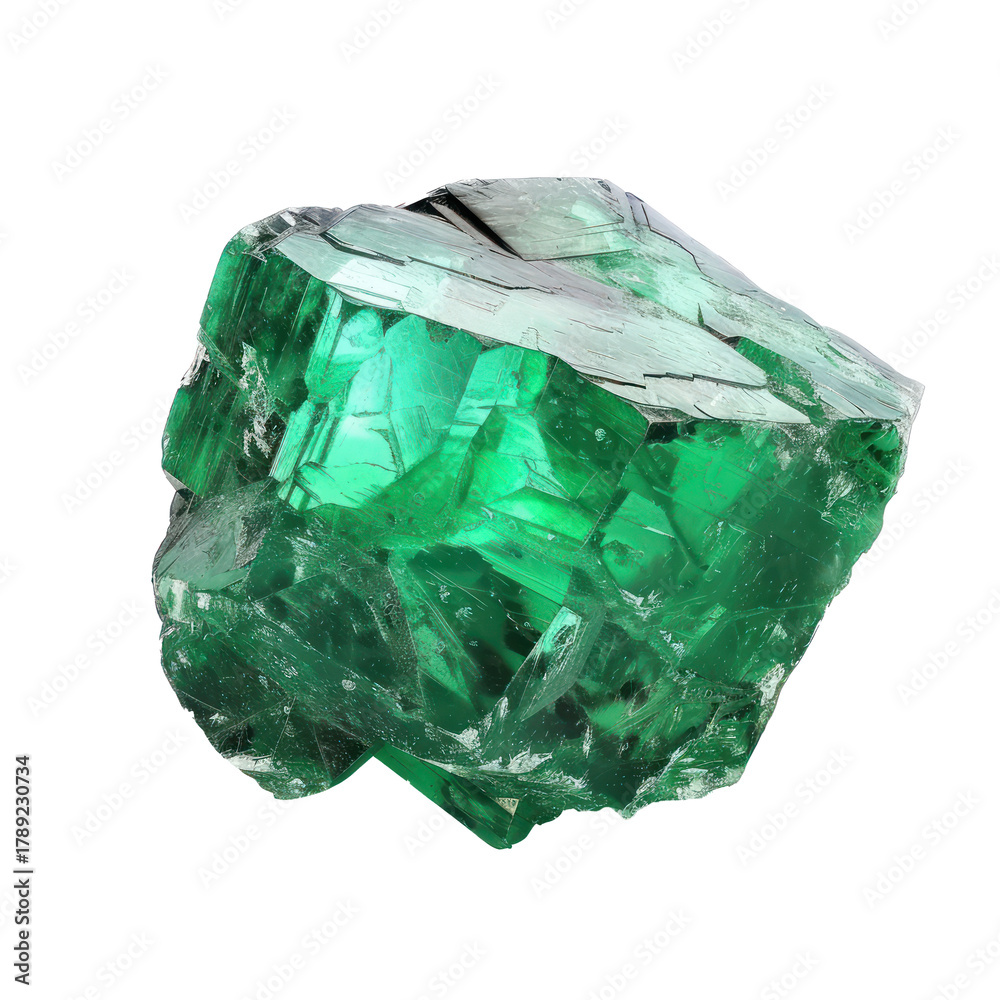 Obraz premium Emerald isolate on transparency background