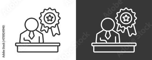 Badge Icon Set Vector Collection Isolated In Black And White