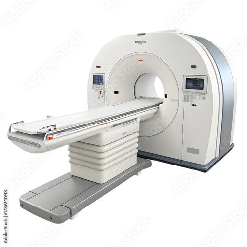 Modern CT Scanner: Advanced Medical Diagnostic Imaging Technology on transparent background