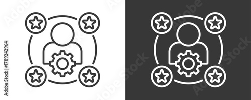 Expertise Icon Set Vector Collection Isolated In Black And White