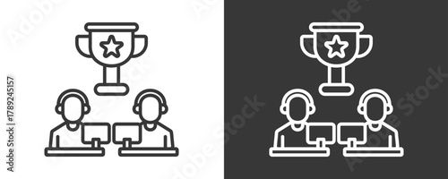 Competition Icon Set Vector Collection Isolated In Black And White