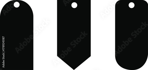 Price tag icon set. Set of Sale tags and labels. Price tag. Group of Hanging red sales tag .Special offer. Blank, discount and price icon. Price tag icon with string loop discount.