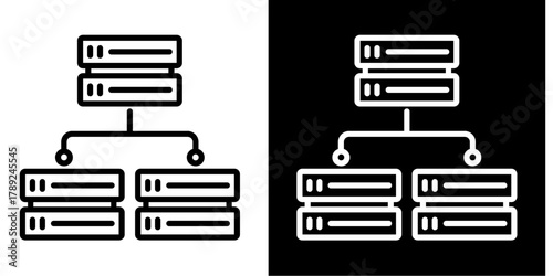 Big Data  Icon Set White Style Collection