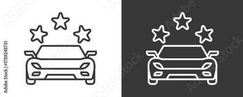 Car Icon Set Vector Collection Isolated In Black And White