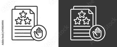 Review Icon Set Vector Collection Isolated In Black And White