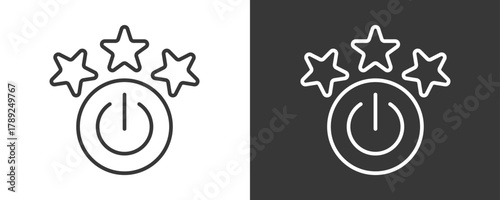 Review Icon Set Vector Collection Isolated In Black And White