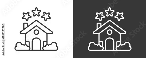 House Icon Set Vector Collection Isolated In Black And White