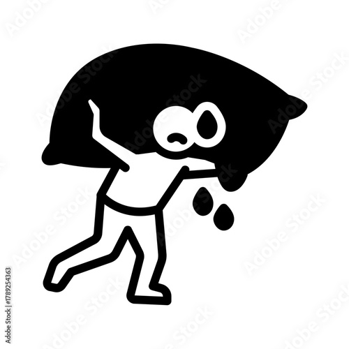 Vector solid black icon for Porters